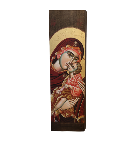 Handmade icon painting of the Virgin Mary