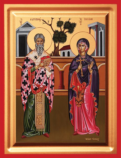 Icon of Agios Kyprianos and Agia Ioustini