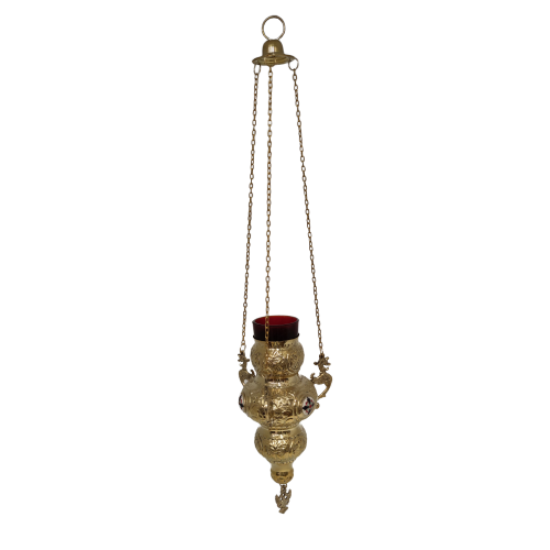 Ecclesiastical Candle Pendant Bronze with Gold Enamel