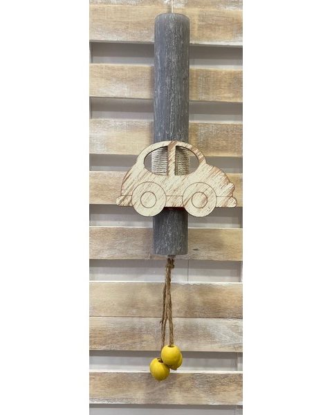 Handmade Candle Wooden Car-Gray 20cm