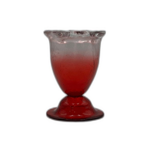 Επιτραπέζιο Καντήλι Φυσητό Γυαλί Ποτήρι 10x12cm Κόκκινο
