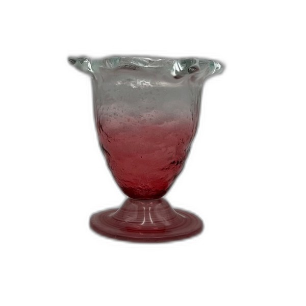 Επιτραπέζιο Καντήλι Φυσητό Γυαλί Ποτήρι 10x12cm Ροζ
