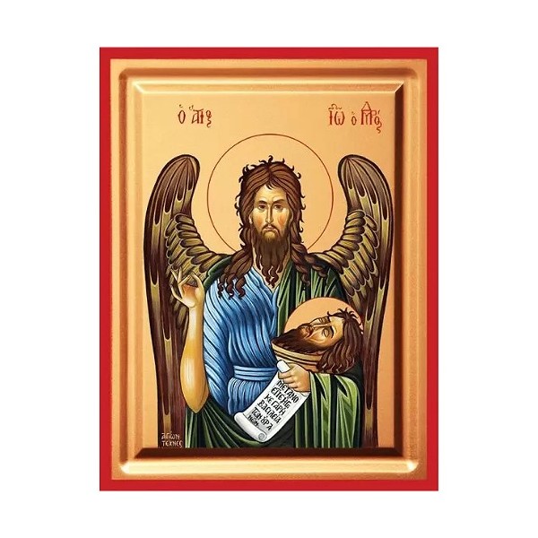 Εικόνα Άγιος Ιωάννης Πρόδρομος και Βαπτιστής Ξύλο 19x25x1.6cm