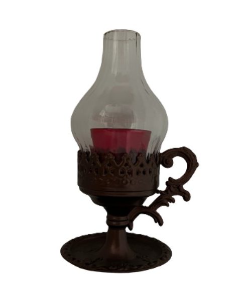 Candle Metal Lamp 12 × 22.5cm Brown
