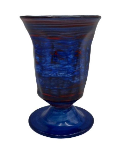 Candelabra Opaline Glass Blown Glass 9 x12cm Blue