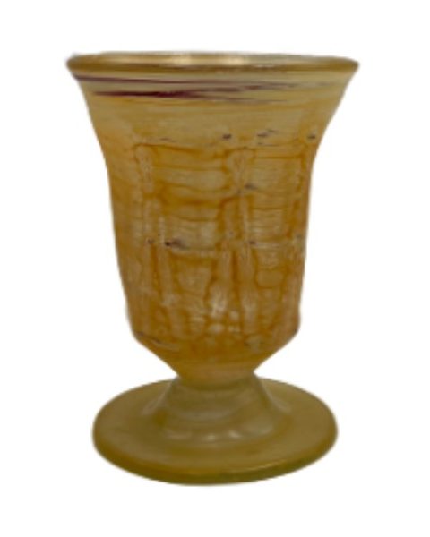 Καντήλι Οπαλίνα Ποτήρι Φυσητό Γυαλί 9x12cm Κίτρινο