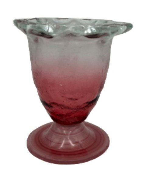 Καντήλι Φυσητό Γυαλί Ποτήρι 10x12cm Ροζ