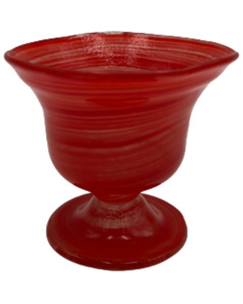 Καντήλι Φυσητό Γυαλί Ποτήρι Οπαλίνα Λυχνάρι 10.5x11.5cm Κόκκινο