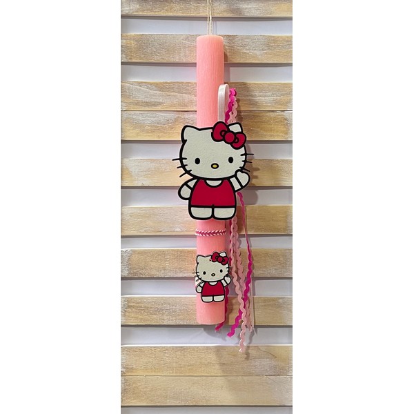 Πασχαλινή Λαμπάδα Hello Kitty-Ροζ 30cm