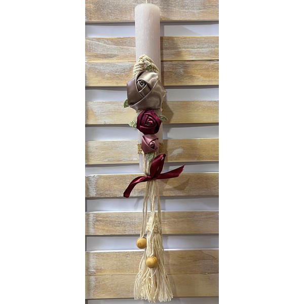 Πασχαλινή Λαμπάδα Λουλούδια-Λιλά 20cm