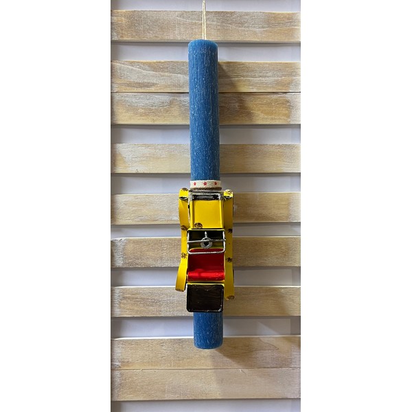 Πασχαλινή λαμπάδα Μεταλλικό Αυτοκίνητο Αντίκα-Μπλε 29 cm